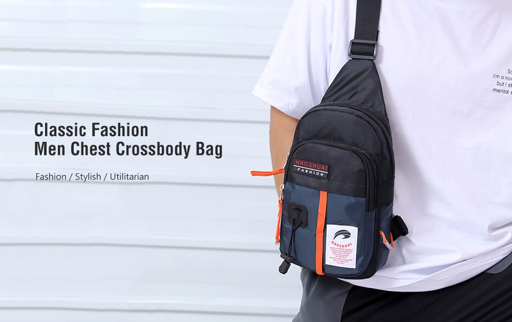 HS209 Fashionable Personality Portable Men Crossbody Bag- Army Green