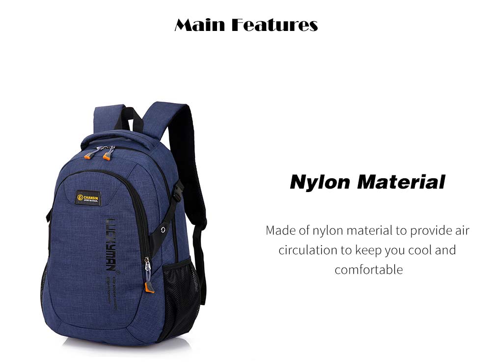 Casual Nylon Wearable Backpack- Deep Blue