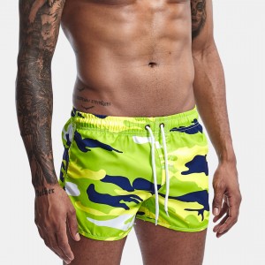 Mens Camo Knitting Board Shorts Arrow Pants Casual Sports Beach Mini Shorts With Pockets
