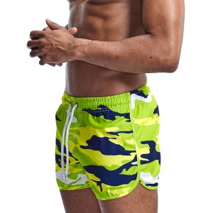 Mens Camo Knitting Board Shorts Arrow Pants Casual Sports Beach Mini Shorts With Pockets
