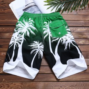 Summer Hawaiian Printing Quickly Dry Beach Board Shorts For Men