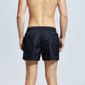 Mens Waterproof Beach Board Shorts Quick Dry Sports Big Pocket Solid Color Mesh Liner