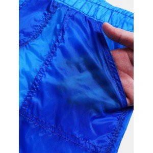 Quick Drying Thin Loose Transparent Solid Color Mesh Brief Lining Swim Short for Men
