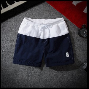 Patchwork Drawstring Casual Board Shorts For Men