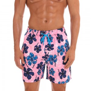 Mens 11 Colors Print Swim Shorts Quick Dry Mesh Lining Knee Length Hawaii Holiday Beach Board Short