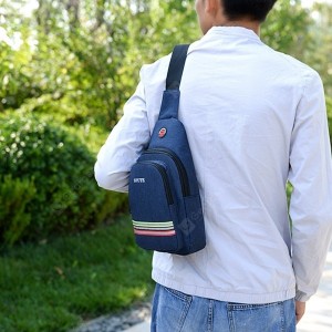 Men's Fashion Crossbody Bag Casual Mini Chest Pack Waterproof Fabric