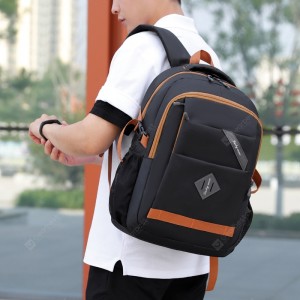 Men's Large Capacity Backpack USB Rechargeable