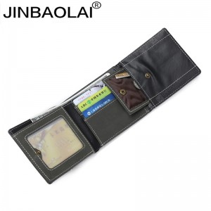 JINBAOLAI Men Coin Bag Personality Wallet