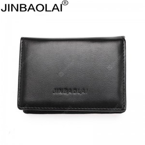JINBAOLAI Fashion PU Leather Men Business Card Holder Wallet