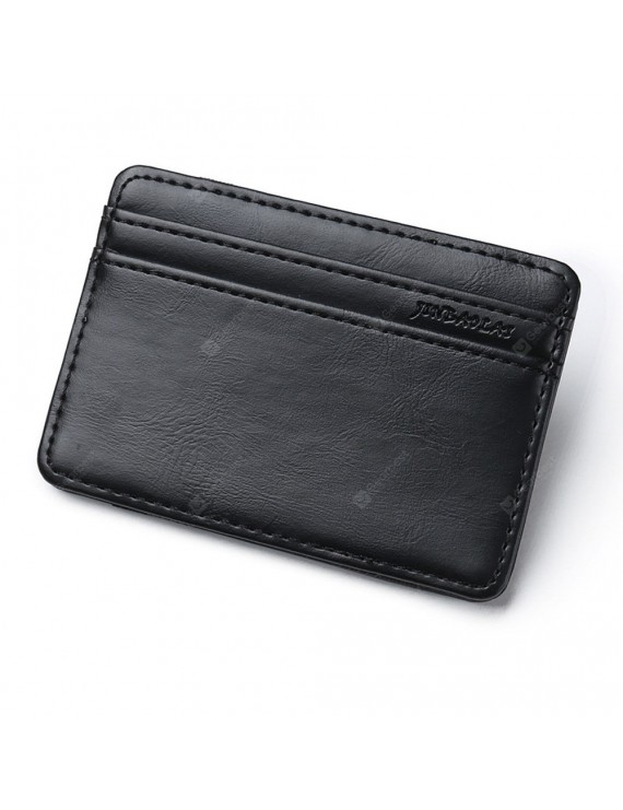 JINBAOLAI  Vintage Leather Magic Wallet Clip Pocket Mini Purse