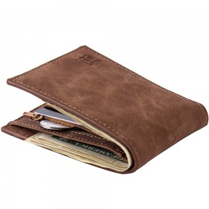 Men Fashion Leisure Business  Leather Bifold Wallet