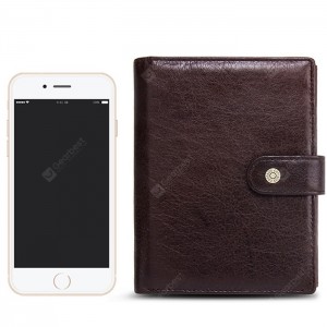M1235 Passport Leather Fashion Multi-function Buckle Document Folder Leather Passport Bag Men Wallet
