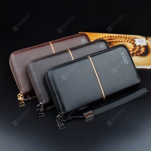 YAJIANMEI LS612 Men's Business Large Capacity Long Zipper Wallet Handcuffs Bag