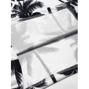 Palm Trees Print Beach T-shirt - White L