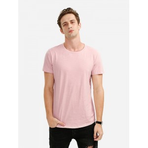 ZAN.STYLE Round Neck T Shirt - Shallow Pink M