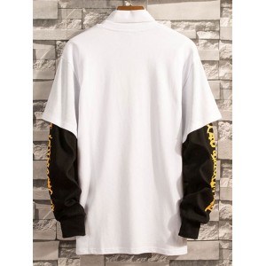 2 In 1 Printed Long Sleeve T-Shirt - White S