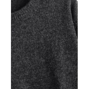 Casual Geometric Pattern Long Sleeves Sweater - Dark Gray M