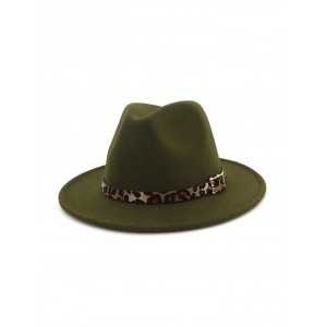 Floppy Woolen Jazz Hat - Army Green