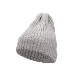 Knitted Chic Braid Winter Hat - Light Gray