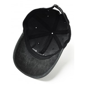 Adjustable Embroidery Baseball Cap - Black