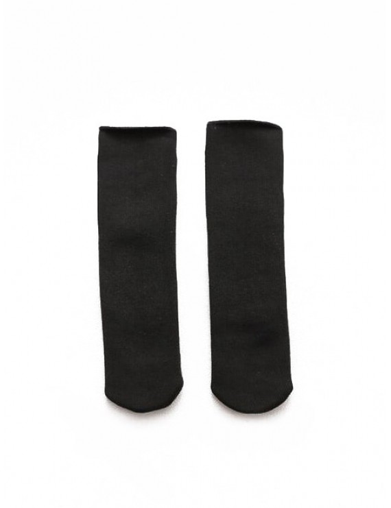 Winter Berber Fleece Tube Socks - Black
