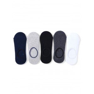 5Pcs Solid Short Cotton Socks - Multi-a