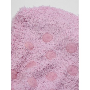 Coral Fleece Owl Design House Socks - Pink