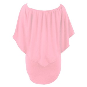 Multiple Dressing Layered Pink Mini Poncho Dress