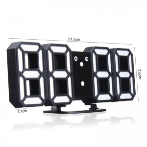 Modern Digital LED Table Desk Night Wall Clock Alarm Watch 24 or 12 Hour Display 4 LED Colors Choice