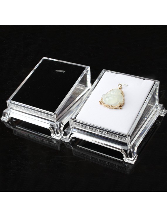 Trasparent Acrylic Jewelry Bracelet Watch Display Plate Show Holder Pallte Tray