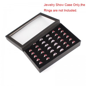 New 36 Slots Ring Storage Ear Display Box Jewelry Organizer Holder Show Case