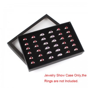 New 36 Slots Ring Storage Ear Display Box Jewelry Organizer Holder Show Case