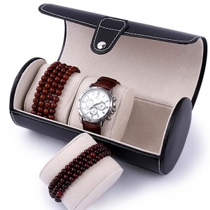 3 Slot Watch Travel Case PU Leather Roll Jewelry Collector Organizer Storage Box
