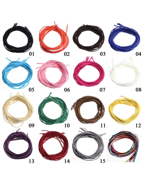 Genuine leather Suede Cord Beading Thread Lace Flat Jewellery Making DIY 3M 3mm 