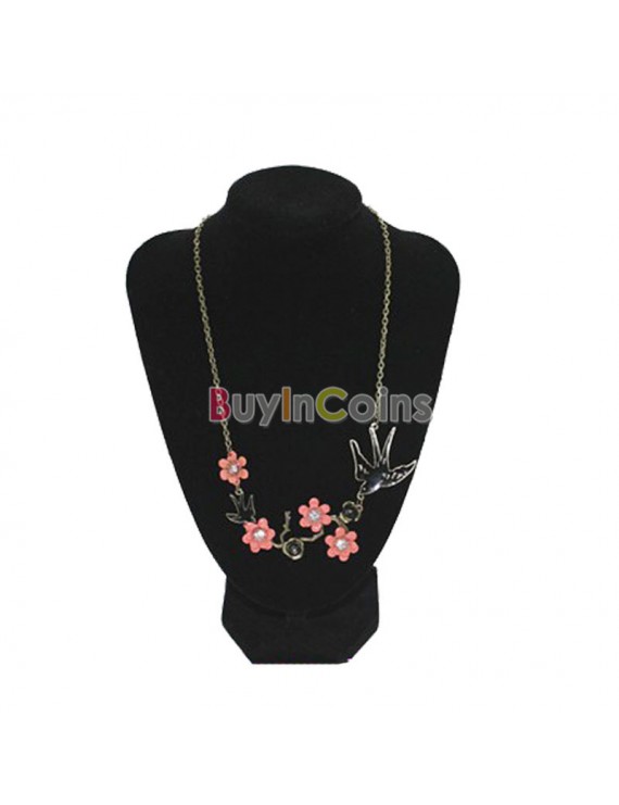 Fashion Black Necklace Jewelry Pendant Bust Display Stand Holder Show Decorate