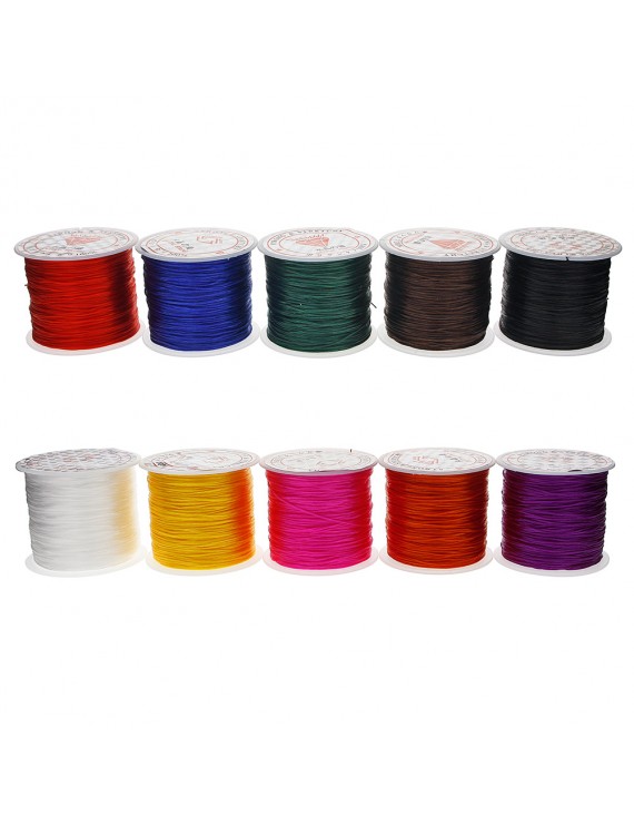 1PC 0.8mm Strong Colorful Crystal Elastic Beading Line Cord Thread String DIY Necklace Bracelet Jewelry Making(60M)