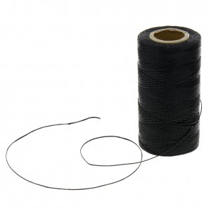 260M 150D 1 mm Flat Leather Sewing Waxed Thread Cord for Leather DIY Craft Hand Stitching