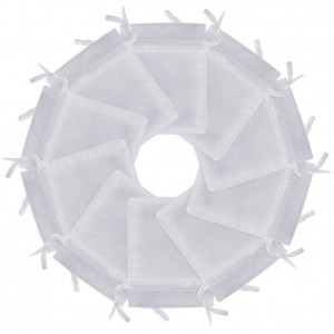 100Pcs 2.8" X 3.5" White Organza Jewelry Pouches Wedding Party Christmas Favor Gift Candy Bags 7 x 9cm