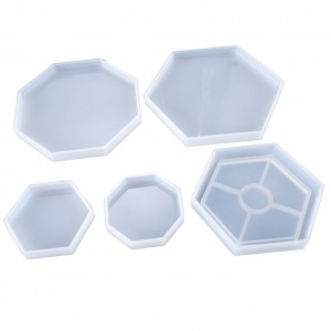 DIY Square Heart Flower Shape Jewelry Plate Flowerpot Cup Mat Tool Translucent Manual Badge Accessories Silicone Molds