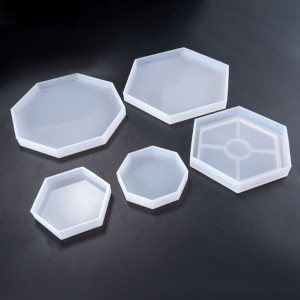 DIY Square Heart Flower Shape Jewelry Plate Flowerpot Cup Mat Tool Translucent Manual Badge Accessories Silicone Molds