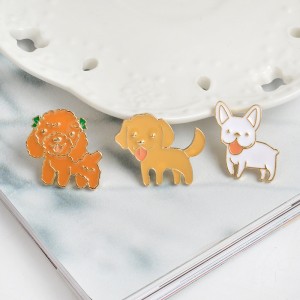 1Pc Cartoon Creative Animal Puppy Dog Metal Enamel Brooch Pins T-shirt Collar Badge Corsage Jewelry