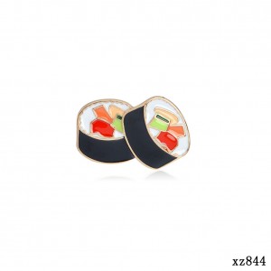 Creative Cartoon Metal Kawaii Sushi Japanese Food Badge Corsage T-shirt Pins Jewelry