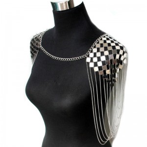 Bohemian Punk Harness Necklace Pendant Collar Shoulder Body Chain Bikini Jewelry
