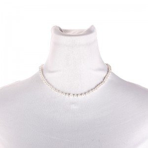 Simple Pearl Back Drop Necklace Long Back Necklace Pearl For Wedding Bridal Jewelry