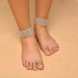 1 Pc Shining Crystal Rhinestone Anklet Summer Beach Sandal Barefoot Ankle Chain Party Wedding Jewelry
