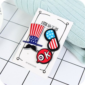 1PC Cute Funny Airplane Collar Pins Badge Corsage Cartoon Brooch Jewelery Accessories