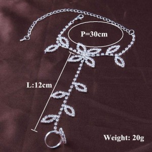 1Pc Bridal Crystal Beach Barefoot Sandals Foot Chain Toe Ring Anklets Jewelry