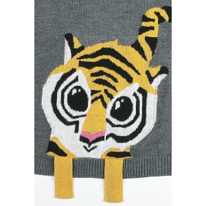 Gray Tiger Baby Receiving Blanket