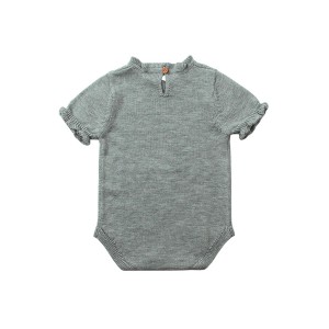 Grey Vintage Knit Short Sleeve Toddler Onesies