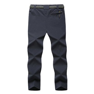 Men's Traveling Outdoor Spring Summer Thin Pants Elastic Waist Soft Shell Quick-Dry Trouser
